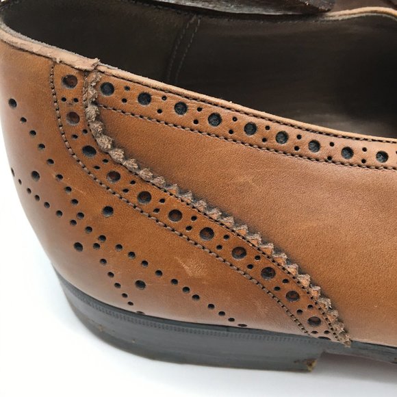 Bally brown leather Oxford dress shoes lace up leather sole classic 10.5 D men's - Picture 8 of 13